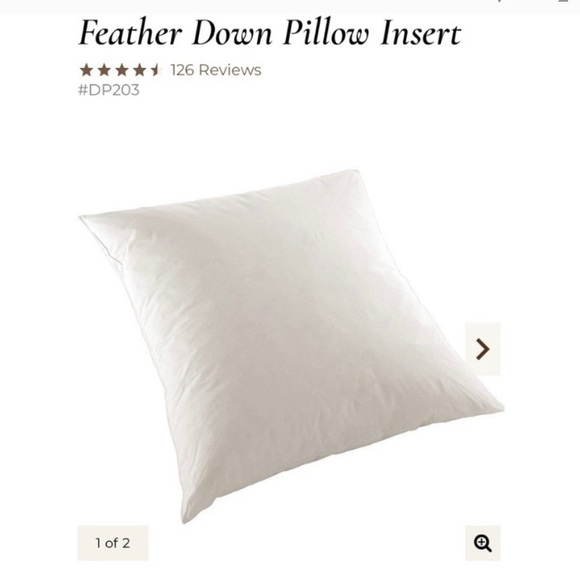 24x24 feather pillow insert